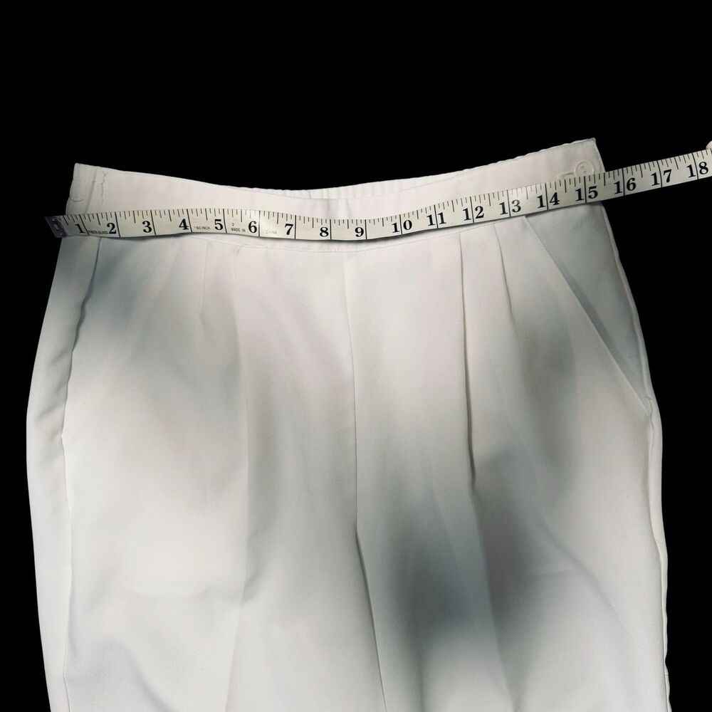 Vintage White Dress Pants Trousers Tummy Toner MADE IN USA SIZE 8 office preppy - Picture 5 of 10